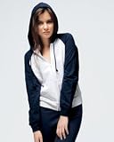 Bella Womens Ringspun Cotton Two-Tone Raglan Full-Zip Hoodie. B7010