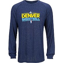 adidas Denver Nuggets Heathered ClimaLite Long Sleeve T-Shirt