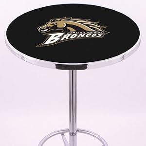 Holland Bar Stool Co. Western Michigan University Chrome Pub Table