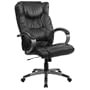 Black Leather High Back Executive Office Chair [BT-9088-BK-GG]