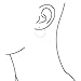 Thin Simple Minimalist Round Shaped Endless Continuous Tube Hoop Earrings For Women Teens .925 Sterling Silver 1 Inch Diameter