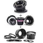 Lensbaby Muse Double Glass for Nikon F mount SLR's kit with Lensbaby Optic Kit - Lensbaby Accessary Kit with 0.6X Wide Angle / 1.6X Telephoto Macro Kit, & Creative Aperture Kit