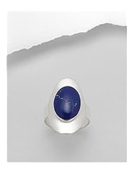 Lapis Lazuli (Navy Blue) Reconstructed stones Ring In 92.5 Sterling Silver