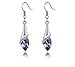 Aokdis (TM) Hot Womens Lady Crystal Marquise Cut Teardrop Wedding Earrings Gift (purple)