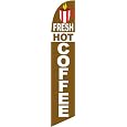 Fresh Hot Coffee 12-foot SUPER Swooper Feather Flag With Heavy-Duty 15-foot Pole and Ground Spike Discounts