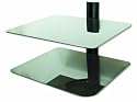 Furniture online: AVF ES250B-T Wall Mounted AV Component Shelving System with 2 Adjustable Tempered Glass Shelves (Black)