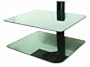 AVF ES250B-T Wall Mounted AV Component Shelving System with 2 Adjustable Tempered Glass Shelves (Black)