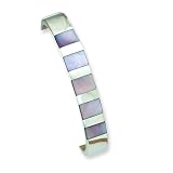 Sterling Silver 10mm Pink Enameled Hinged Bangle