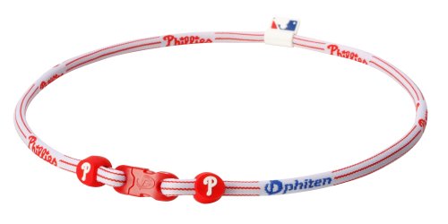 Phiten MLB Authentic X30 Necklace  Philadelphia Phillies  22 Inches