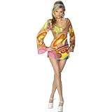 SMIFFYS HIPPY 60s HIPPIE LADY FANCY DRESS COSTUME/OUTFIT SIZE UK 8/10