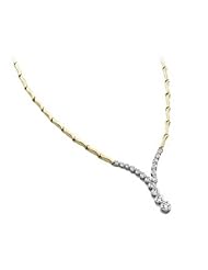 1.50 ctw Diamond 14k Yellow Gold Necklace 17 Stones