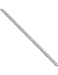 3.5 mm Solid 14K White Gold High Polish Classic Franco Link Chain Necklace - 24" inches