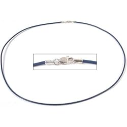 Leather Cord Necklace Purple 18"