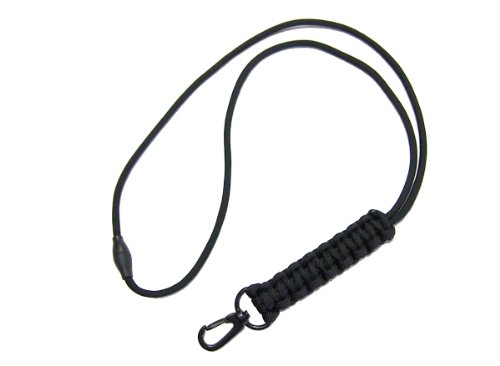 Black Paracord Survival Lanyard