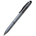 Duronic IS10S - Silver Capacitive Stylus Pen For iPad Galaxy HTC Eeepad android tablet PC and All Capacitive Screens + use as a pen with refillable black inck