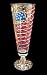 America s Flag Design - Hand Painted - Pilsner - 10 oz.