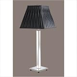 Bistro Floor Lamp with Classic Square Shade in Mirrored Shade Color: Black