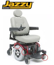 Jazzy 600 - Viper Blue, Captain Seat