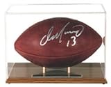 Oak Base Football Display Case - Mounted Memories
