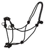 Basic Poly Side Pull Rope Training Halter Black
