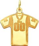 14K Gold NFL New England Patriots Football Jersey Charm
