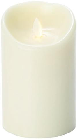Dancing Flameless Candles ,Indoor and Outdoor Flickering Flameless Candles with AAA Battery Operated Unscented Candles for Wedding Home Party Valentines Day Gifts(4.5 X 3 Inches, Ivory Color)