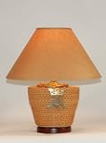 Vintage Rattan Basket Purse Accent Table Lamp