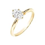 14K Yellow/White Gold 1/2 ct. ''Created Moissanite Solitaire Ring