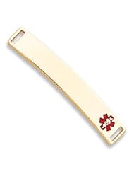 14k Gold Medical Jewelry ID Plate