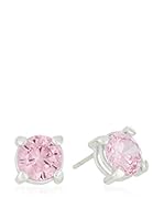 Urban Style Pendientes Plata / Rosa