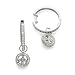 18k White Gold 1.40ct Hoops with Peace Charm