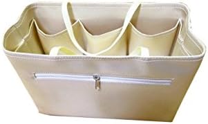 Bag Organizer Speedy 25 Neverfull PM Insert Liner Base Shaper Purse Hangbag in Red bag in bag to go BEIGE