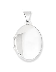Sterling Silver Polished 21mm 2-Frame Oval Locket