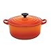 Le Creuset Cast Iron Round Casserole, Volcanic, 24 cm