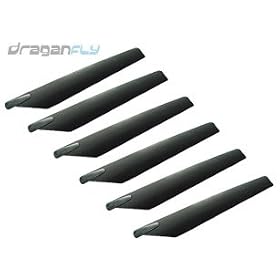 3 Sets of Black Upper Replacement Blades (6 pieces) for the Lama II V4 - Blade A (Qty 6) by Shenzhen TWF Hobby Co. Ltd