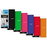 Mead Five Star Spiral Notebook, 2 Subject, 6" x 9.5", 100 Sheets, 3 Pack, Assorted Colors (6180)