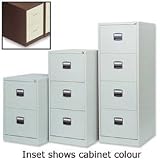 Trexus Filing Cabinet Steel Lockable 2-Drawer W470xD622xH711mm Brown and Cream