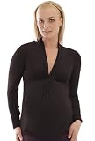 Olian Black Knotted Maternity Top