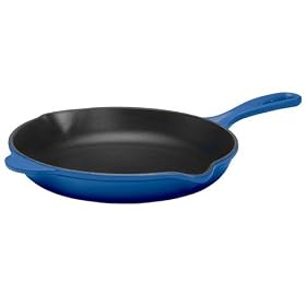 Le Creuset Enameled Cast-Iron 11-3/4-Inch Skillet with Iron Handle, Cobalt (Kitchen) 