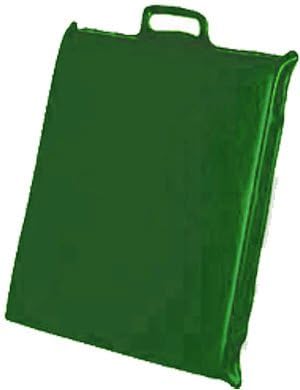 Green/White Stadium Padded Vinyl Cushion
