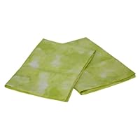 Elite Home Horizons Collection 300 Thread-Count 100-Percent Cotton Sateen Standard 2-Piece Pillow Case Set, Lemon Lime