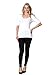 CordiU Apparel Burnout Slub Knit V-Neck 3/4 Sleeve Stretch T-Shirt Top Tee