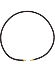 Stst/18K Goldy Black Cord For Swap Stainless Steel 63854