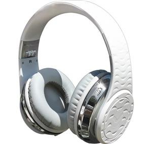 Fanny Wang Headphones Co. Over Ear DJ Headphones with Selectable Bass Boost, Chrome Angel, (FW-2001-WHI-CHR)