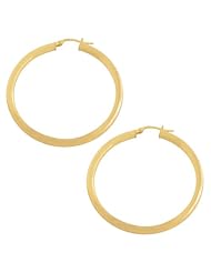 10 Karat Yellow Gold 3x35mm Polished Hoop Earrings
