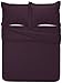 Amazon Brand – Pinzon Signature Cotton Heavyweight Velvet Flannel Duvet Set - Full or Queen, Aubergine