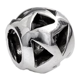 Silverado 'Triangles' Silver Charm - Fits On Pandora Chamilia And Troll Bracelets