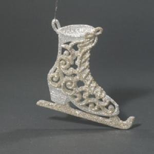 PLATINUM & SILVER ICE SKATE ORNAMENT - 3