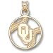 Oklahoma Sooners Solid 14K Gold ''OU'' Pierced Baseball Pendant