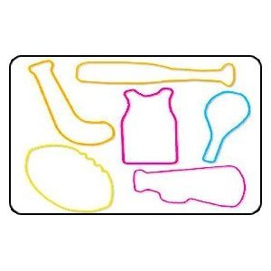 Zany Bandz Sports Shaped Rubber Bands Zany Bandz Sports Shaped Rubber Bands